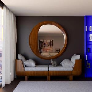 Miroir mural vertical en bois pour dressing, idéal pour la décoration de magasins de vêtements, accessoire de miroir suspendu en gros - Product Image 1