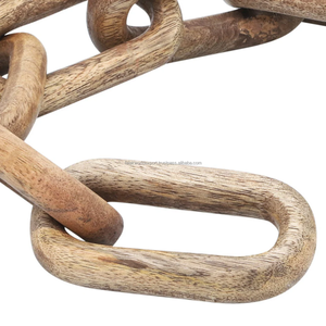 Meilleure vente de décorations à maillons de chaîne en bois pour la maison sculptée à la main ferme rustique moderne chaîne en bois de bonne qualité artisanat indien - Product Image 2