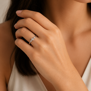 Women's Geometric Square Cluster <b>Cocktail</b> <b>Ring</b> Cubic Zirconia Minimalist Elegant Pave Setting High Polish Finish Party Wear - Product Image 5