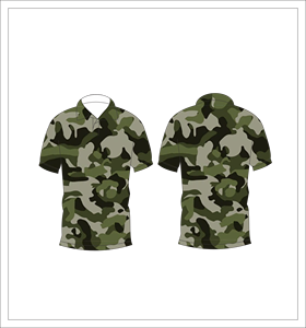 Camiseta Polo de Camuflaje Verde Oscuro Sublimada, Manga Corta, Personalizada, Deportiva, Informal, Transpirable, Unisex, Ropa de Verano, OEM, ODM - Product Image 3