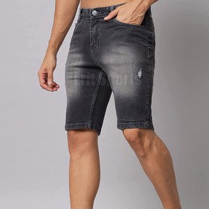 2026 Latest Style Knitted Solid Casual 100% Cotton <b>Jeans</b> Shorts Custom Color OEM Service Pakistan Manufactured for <b>Men</b> - Product Image 4