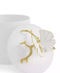 Mariposa Ginkgo Oro Extra Pequeño Porcelana Bote | Michael Aram - Product Image 4