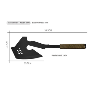 ขวานโทมาฮอว์กสำหรับใช้งานกลางแจ้ง ขนาด 34.5 ซม. ใบมีดเหล็กตีขึ้นรูป ขนาด 15.5 ซม. สำหรับการตัดและการเอาตัวรอด ใช้งานได้หลากหลาย เหมาะสำหรับงาน DIY - Product Image 3
