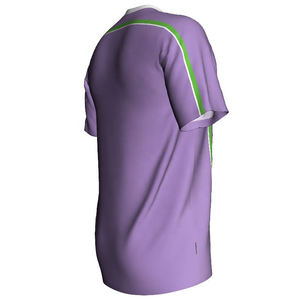 T-shirt de sport pour homme, col en V, violet, manches courtes, léger, respirant, entraînement athlétique, vêtements décontractés - Product Image 3