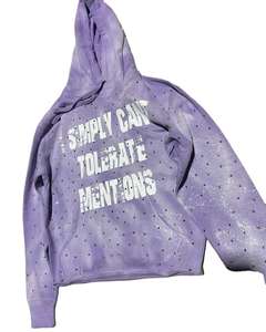 Sudadera con capucha metálica con tachuelas y pedrería para hombre y mujer 2026, verde taupe, oversize, con hombros con púas, estilo urbano, top tipo jersey - Product Image 3