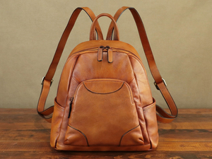 Premium Leather Laptop <b>Backpack</b> Custom <b>School</b> Office Business <b>Backpack</b> <b>Waterproof</b> Daily Carry Large Storage Fashion Bag For Men - Product Image 5