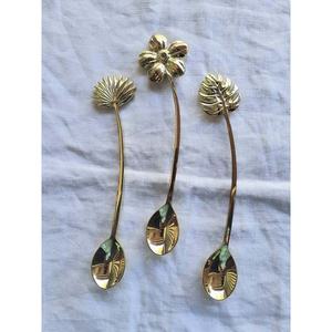 Increíbles utensilios reutilizables para restaurante, juego de cubiertos de Metal, regalo de boda con mango de ramita curvada ramificada de Metal chapado en oro - Product Image 2