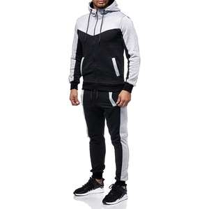 Men Hooded Tracksuit <b>Set</b> Full Zip Hoodie Jogger Pants Casual Sportswear Gym Running Outfit for Daily Training - Product Image 6