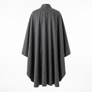 Cape en laine mélangée pour femme, classique, élégante, décontractée, manteau drapé, OEM ODM, vente en gros, usine, marque privée, faible MOQ - Product Image 3
