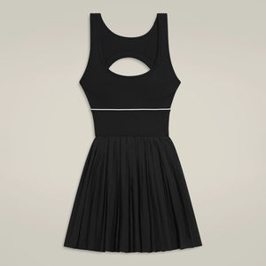 Vestido de Tenis Plisado Personalizado para Mujer, Vestido de Tenis Corto sin Mangas Estilo Preppy, Vestido Deportivo con Encaje, Atuendo Deportivo de Tenis OEM - Product Image 1