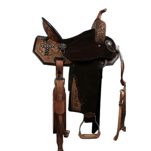 Silla de Montar Premium Personalizable de Cuero Genuino para Carreras de Barriles, Hecha a Mano, Ligera y Cómoda para Rodeo - Product Image 1