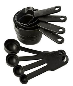 <b>Measuring</b> <b>Cups</b> and Spoons <b>Set</b> of 8 Stainless Steel with Wood Handle Copper Polished Finish Baking Tools for Dry & Liquid - Product Image 5