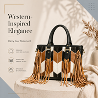 Bolso tote con flecos de cuero y pelo |   Bolso de hombro para mujer, estilo patchwork, de piel de vaca, elegante |   Bolsa de Transporte Grande, Calidad de Exportación India