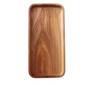 Bandeja de madera ovalada de alta calidad para servir alimentos, desayuno, postres, bandeja de madera de acacia para uso en hoteles. - Product Image 3