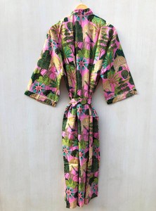 Robe de plage faite à la main, peignoir de demoiselle d'honneur, kimono en coton, robe indienne - Product Image 4
