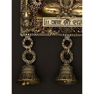 7 \ "Superfine Panchamukhi Lord Hanuman Tenture murale en laiton Statue avec cloches Sculpture élégante pour la décoration intérieure - Product Image 3