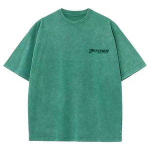 Camiseta Informal Elegante para Hombre con Lavado Ácido, Estilo Urbano Moderno, Tela Suave, Cómoda para el Día a Día, a la Moda - Product Image 1