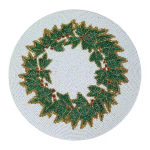 Modern Minimalist Hand Beaded <b>Table</b> <b>Coasters</b> Non-Slip Base for Cocktail Parties Premium Craftsmanship - Product Image 4