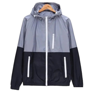 New Design Custom Sporty <b>Thin</b> Stand Collar <b>Waterproof</b> Polyester Windbreaker <b>Jacket</b> Wholesale Cheap - Product Image 1