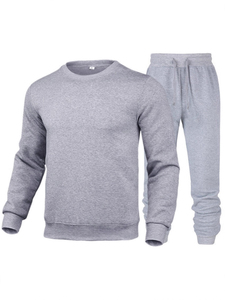 Ensemble sweat à capuche et pantalon en coton tricoté 100 % pour homme – Motif lettres extensible, respirant, avec poches – Idéal pour l'hiver - Product Image 3