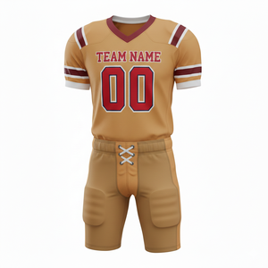 Ensemble d'uniformes de football américain personnalisés, maillot et pantalon de football sublimés, polyester respirant, vêtements de sport d'équipe - Product Image 5