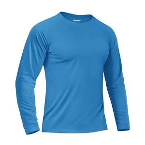 เสื้อแรชการ์ดแขนยาวผู้ชาย แห้งเร็ว โพลีเอสเตอร์ สีฟ้า ไซส์ผู้ใหญ่ - Product Image 1