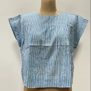 Cotton Tunic <b>Boho</b> Floral Summer Top Cotton <b>Boho</b> <b>Shirt</b> Lightweight Top Women Short Tops Casual <b>Shirt</b> Sleeveless - Product Image 1