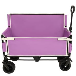 Carrello Pieghevole 3-in-1 Convertibile, Carriola Multiuso per Ogni Terreno con Capacità di 227 kg, Sedile e Vano Portaoggetti per Campeggio - Product Image 5