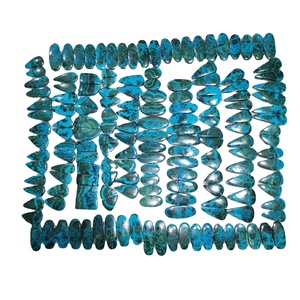 Shattuckite Cabochon คู่อัญมณีหลวมอัญมณีธรรมชาติสีดำและสีชมพูสำหรับทำเครื่องประดับ - Product Image 5