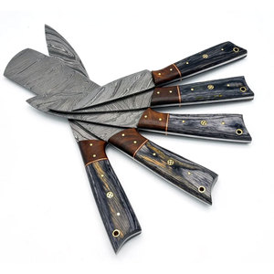 Ensemble de couteaux de cuisine de luxe à motif Damas, collection de couteaux de chef haut de gamme avec manche confortable pour les tâches culinaires - Product Image 4