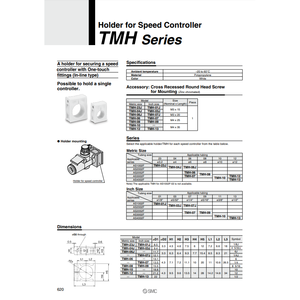 SMC Pneumatics Support de contrôleur de vitesse TMH-07J Pilotes à fréquence variable - Product Image 2