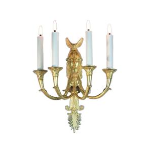 Lámpara de Pared Dorada de Estilo Vintage, Aplique de Pared Barroco Ornamentado con Velas, Iluminación Decorativa para Palacio, Hogar, Hotel, Restaurante, Decoración de Interiores - Product Image 1