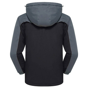 Vêtement de sport personnalisé coupe-vent et résistant aux acides, à col montant zippé, en toile, à capuche, pour l'aventure en plein air, la randonnée, le trekking en montagne, softshell - Product Image 3