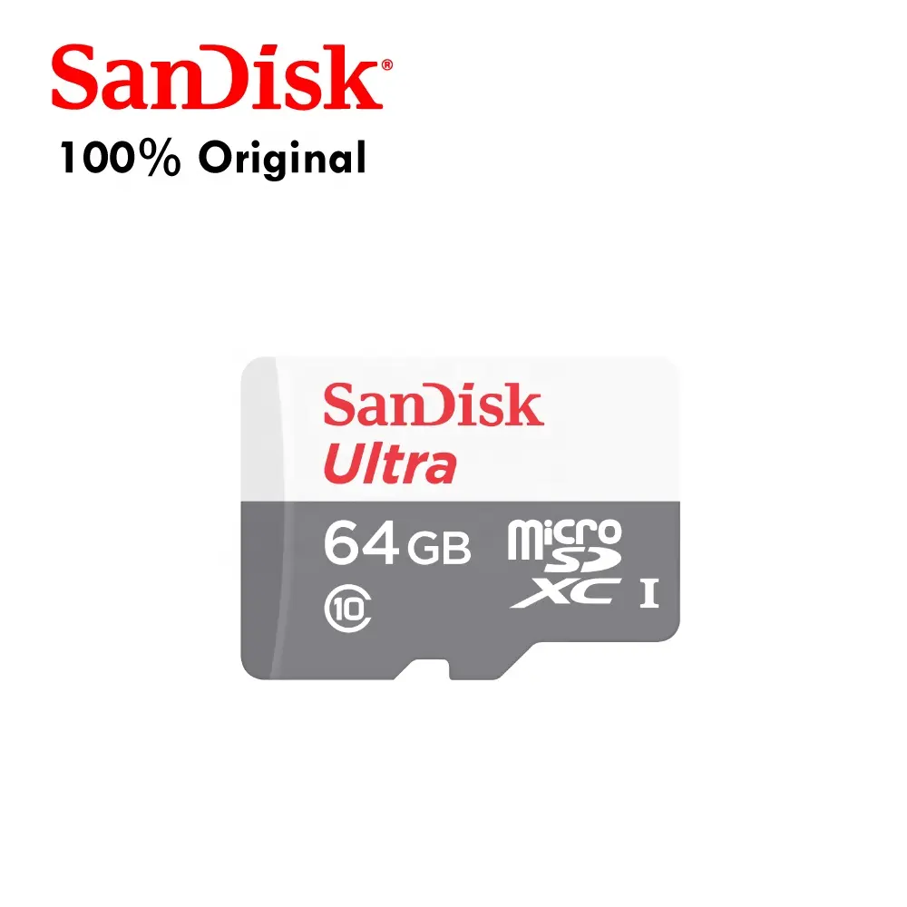 SanDisk kartu memori Ultra mikro SD, kartu memori Flash TF kelas 10 Ultra Micro SD 64GB