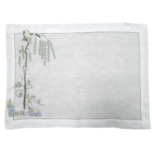 Ensemble de sets de table et serviettes en lin brodé, motif floral, ourlet festonné, style vintage, personnalisable, lavable en machine, pour la maison et les mariages - Product Image 6