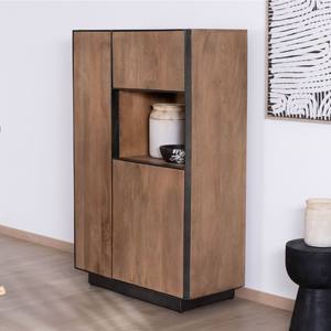 Vandana Autumn Volume Solid mango wood 2-door <b>sideboard</b> Santo minimalist style - Product Image 3