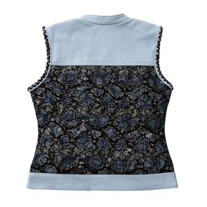 เสื้อกั๊กหนังสำหรับขี่มอเตอร์ไซค์ผู้หญิง - Product Image 2