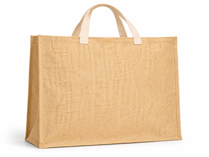 กระเป๋าผ้ากระสอบพิมพ์ลายดอกไม้แบบมินิมอล ดีไซน์รักษ์โลก ใช้ซ้ำได้ สำหรับใส่ของช้อปปิ้งหรือของชำ  รับสกรีนโลโก้ - Product Image 4