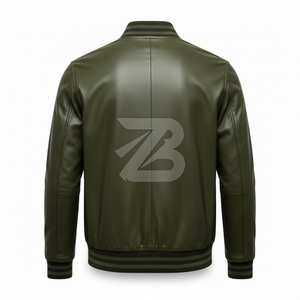 2026 Men Casual Slim Fit Leather <b>Jacket</b> <b>White</b> Black Diagonal Zipper with Stand Collar Motorcycle Coat Men Clothing - Product Image 3