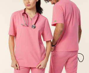 Blouses médicales unisexes roses, uniformes d'hôpital, ensemble de blouses médicales en polyester tissé pour médecins et infirmières - Product Image 5