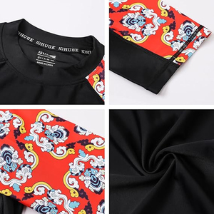 Men Rash Guard <b>Compression</b> T <b>Shirt</b> Short Sleeve Swim <b>Shirt</b> UV Protection Quick Dry Custom Branding OEM - Product Image 2