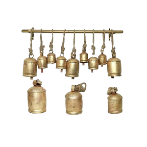 Cloche de bateau en laiton poli, suspendue à une corde, faite à la main, cloche décorative pour porte - Product Image 6