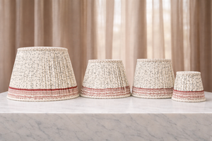 Abat-jour imprimé en coton et lin de qualité supérieure |   Abat-jour plissé en tissu botanique pour lampes de table, de sol et suspendues - Product Image 4