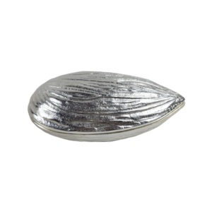 Bol décoratif en métal argenté pour servir des amandes, design de luxe, idéal pour les fêtes, les mariages, les cadeaux - Product Image 6