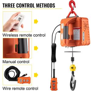 Portatile 1100lbs 1500W 110V elettrico Winch gru 3-in-1 argano senza fili telecomando 25ft altezza di sollevamento sovraccarico - Product Image 3