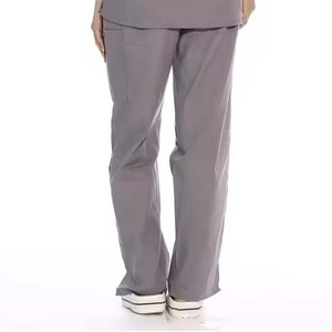 Conjunto de Uniforme Médico para Mujer, Cuello en V, Gris, Algodón y Poliéster, Pantalones Transpirables y Elásticos para Hospital, Clínica, Spa - Product Image 5