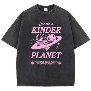 Wholesale Custom Oversized Streetwear <b>T</b> Shirt Japanese Anime Fish Graphic <b>Back</b> Print Cotton Soft Fabric Loose Fit Drop Shoulder - Product Image 1