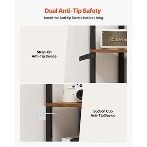 Étagère d'angle LED à 5 niveaux de 64 pouces de hauteur avec étagères de rangement pour objets de collection, étagère murale et de présentation multi-usages - Product Image 6