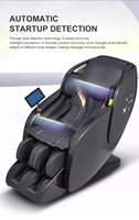 Sillón de Masaje Robótico 3D de Cuero PU Duradero, Gravedad Cero, Control Táctil y por Voz, Altavoces Bluetooth