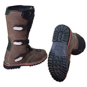 Botas de Motocicleta de Invierno Impermeables de Cuero Genuino con Botones, para Carreras, Aventura, Turismo, Deportes Dobles, Motociclismo Ligero - Product Image 2